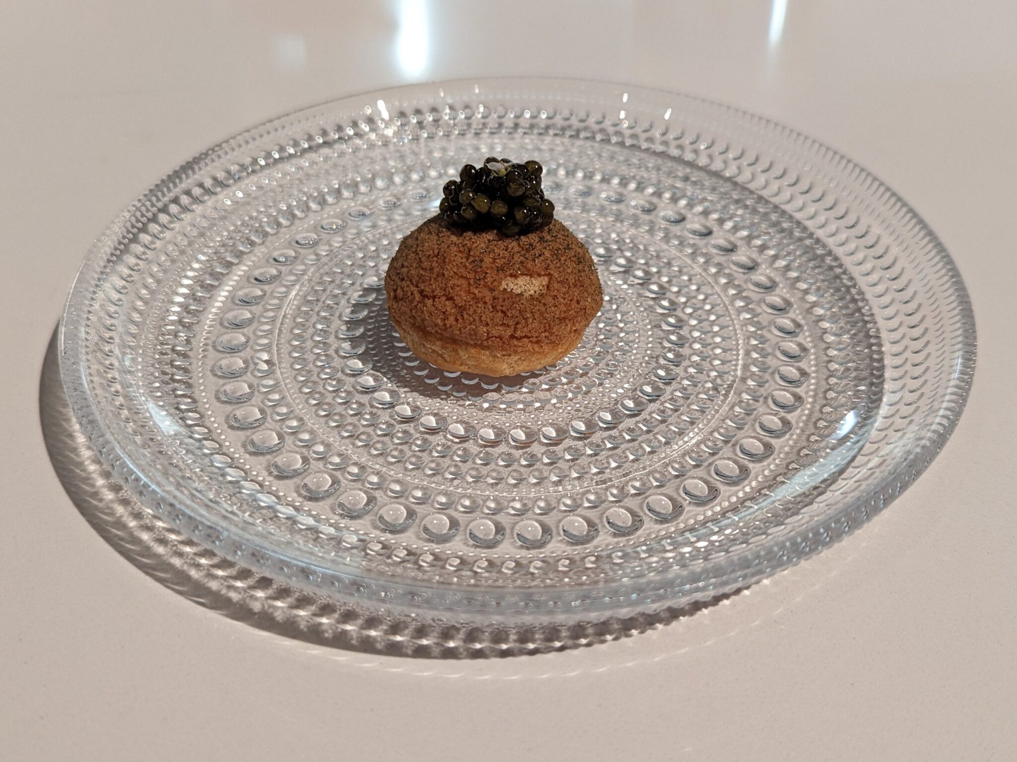 White chocolate, dashi, caviar at Nisei